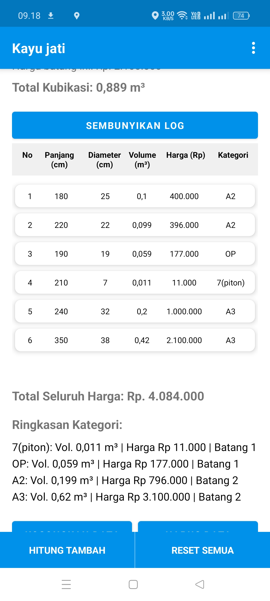 Hitung Jati - Detail Hitungan